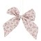 Northlight 5.5" Pink Floral Single Loop Christmas Bow Decoration